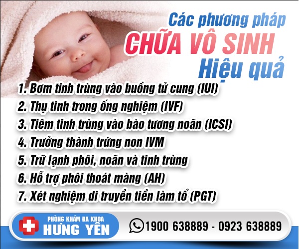 Phòng khám chữa bệnh vô sinh ở Hưng Yên uy tín bác sĩ giỏi
